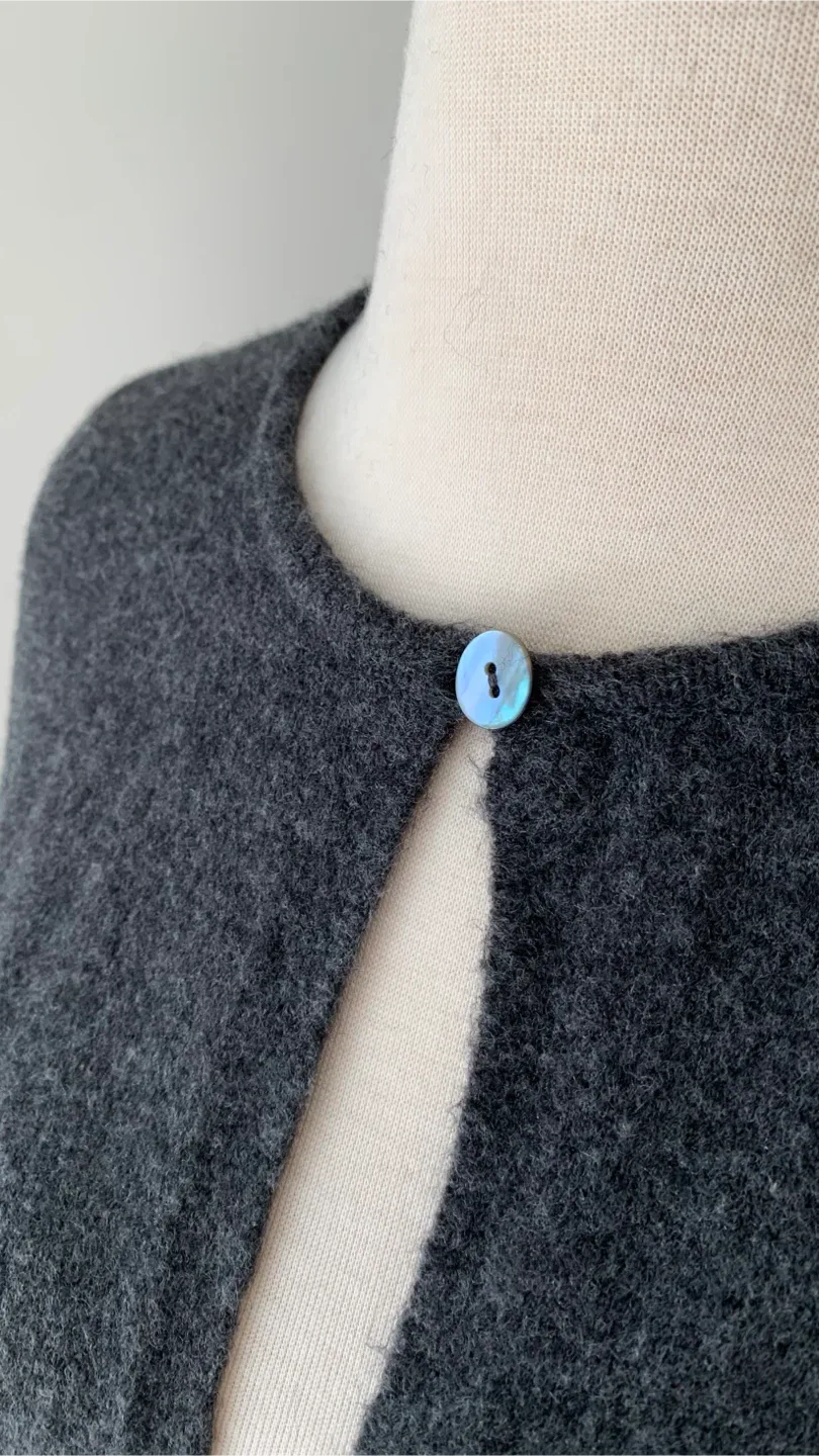 Zara Grey Soft Wool like Cardigan Oversized L image indicator(2)