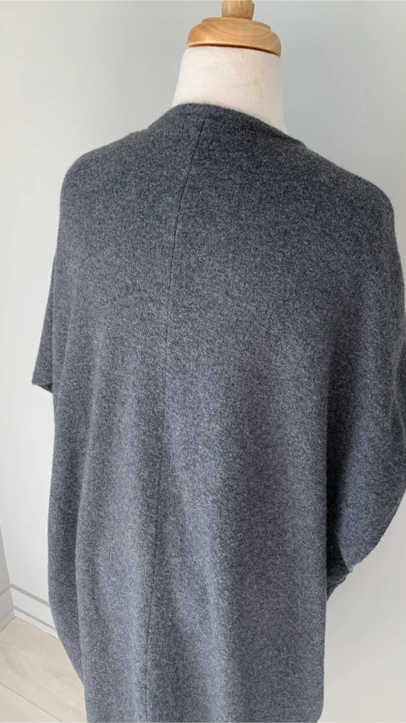 Zara Grey Soft Wool like Cardigan Oversized L image indicator(5)