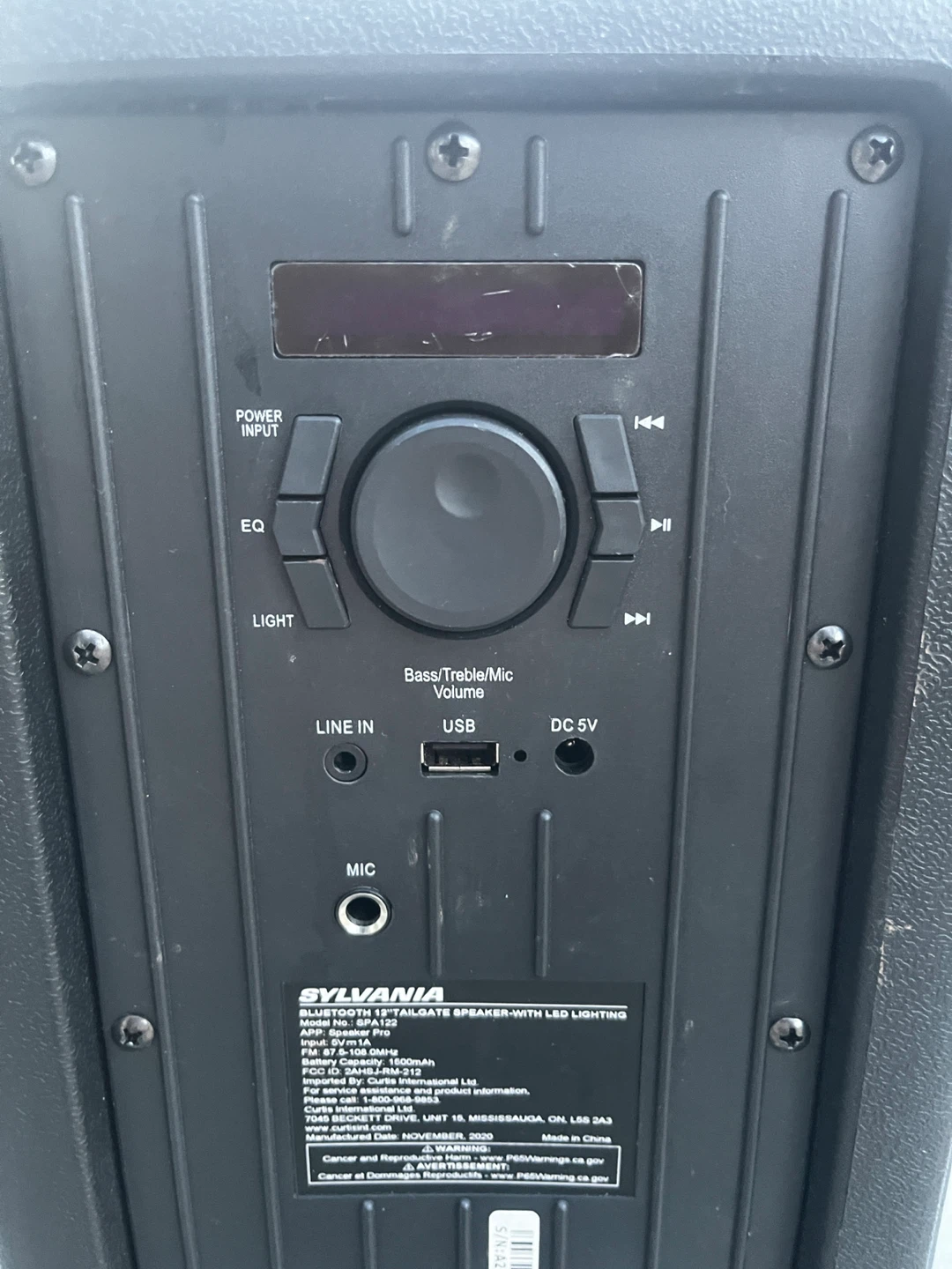 Sylvania Bluetooth Tailgate Speaker w/ LED Lighting - photo 5