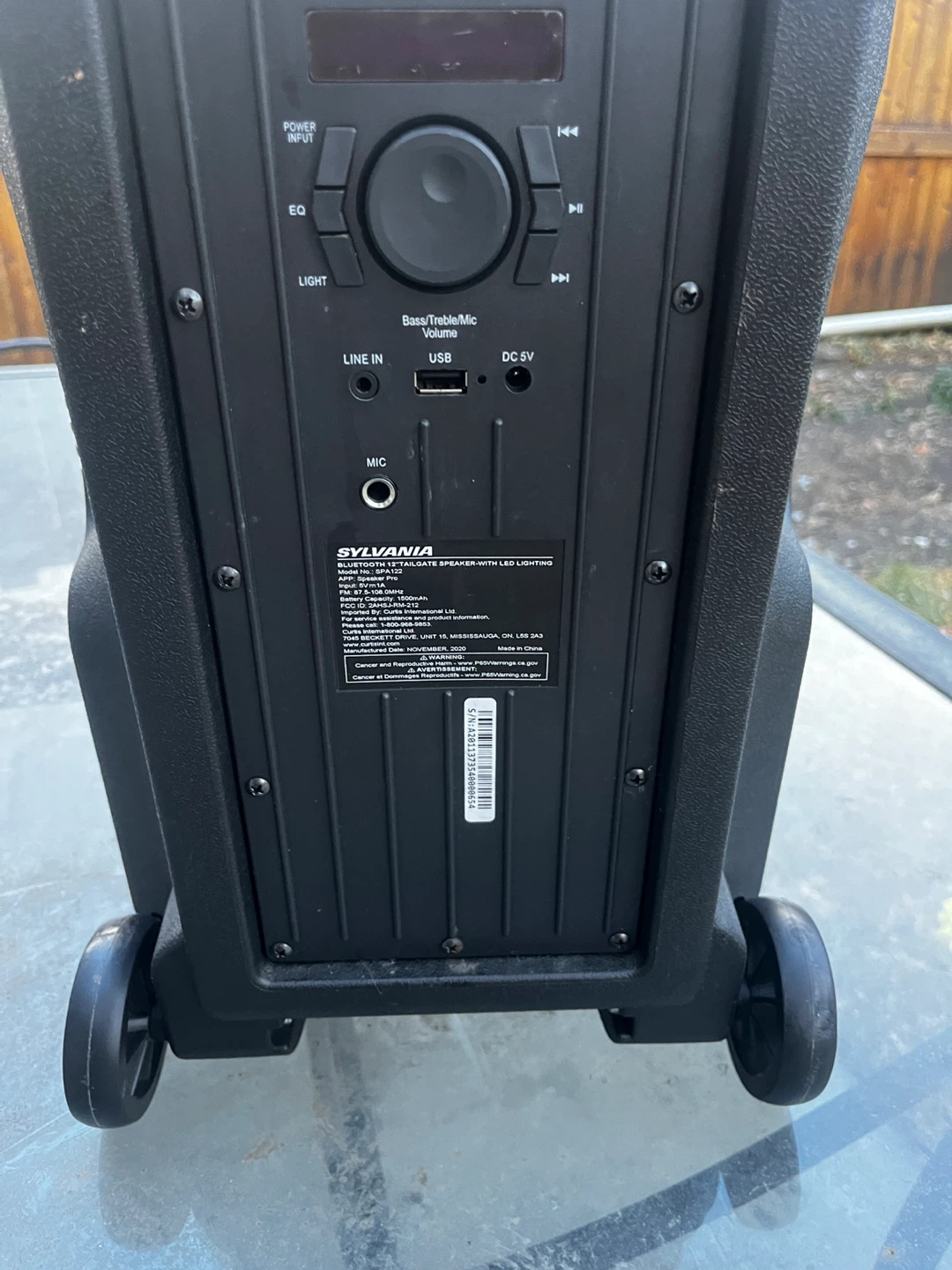 Sylvania Bluetooth Tailgate Speaker w/ LED Lighting - photo 3