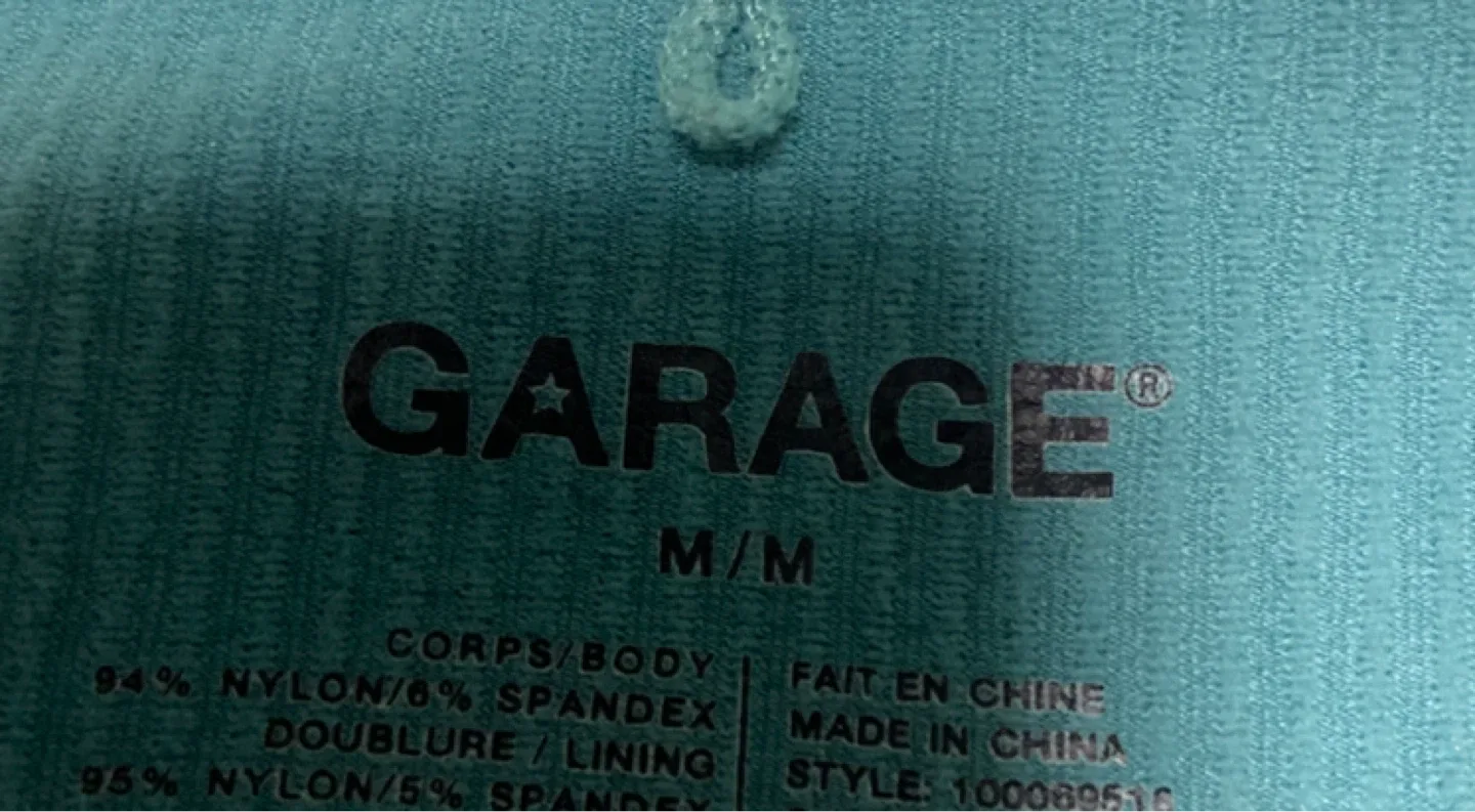 Garage Green Long Sleeve Crop Top - Size M image indicator(3)