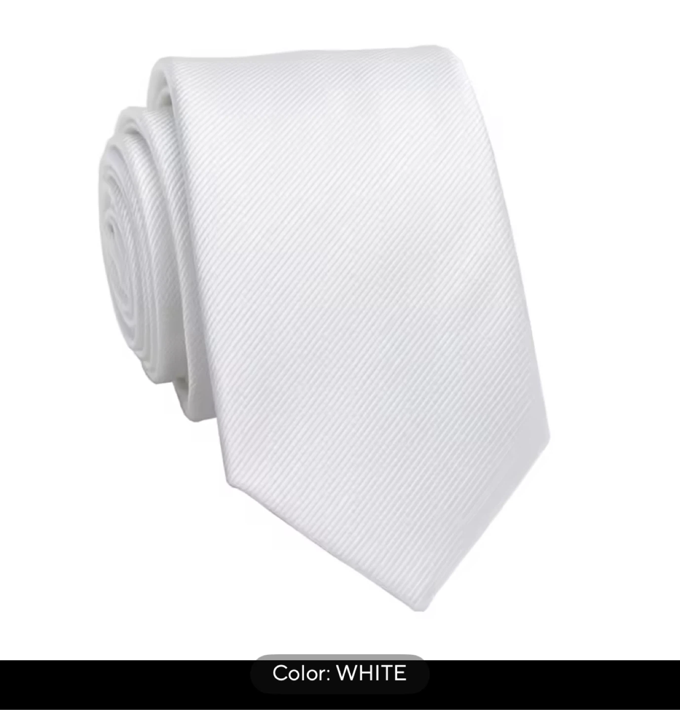 White Necktie - Perfect for Weddings!