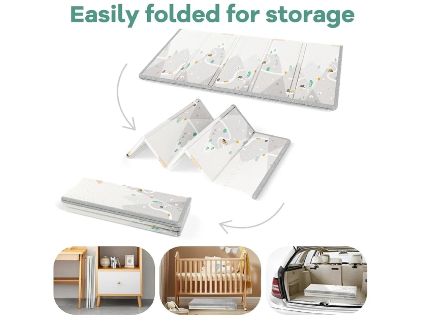 Foldable Baby Play Mat - 71 x 59 inches image indicator(4)