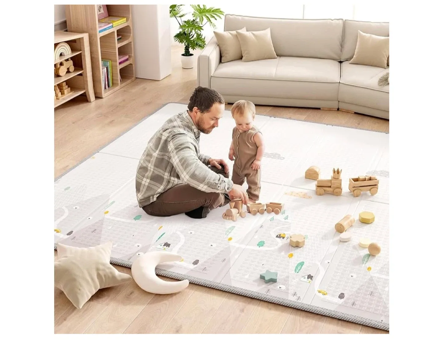 Foldable Baby Play Mat - 71 x 59 inches image indicator(8)