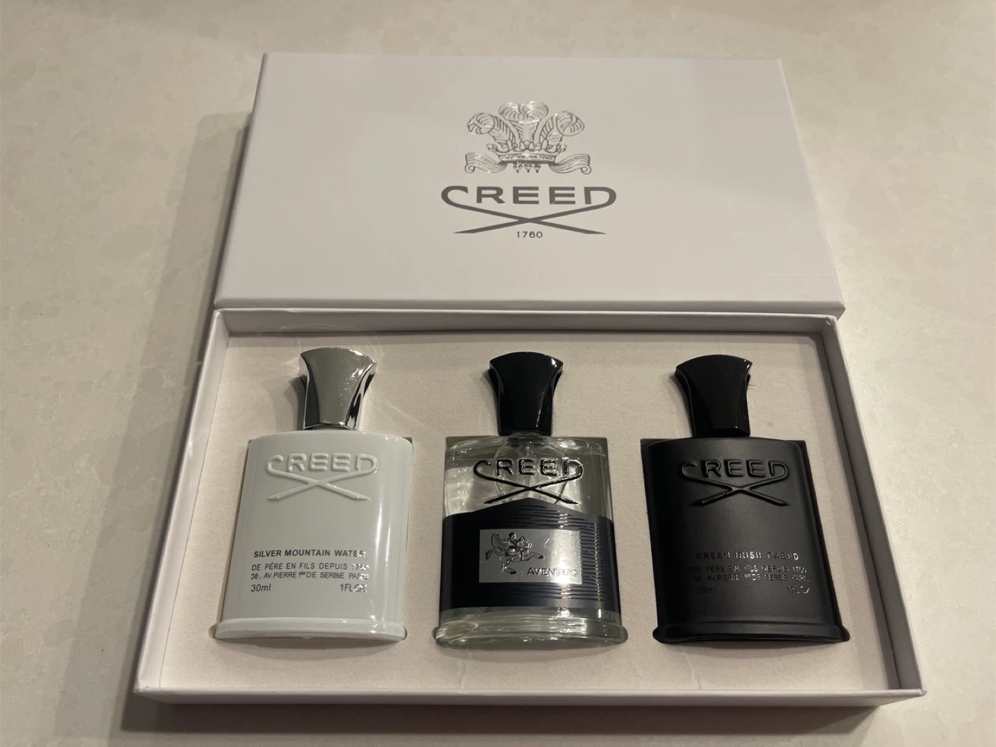 Creed Silver Mountain Water / Aventus / Absolu 3×30ml Coffret - photo 4