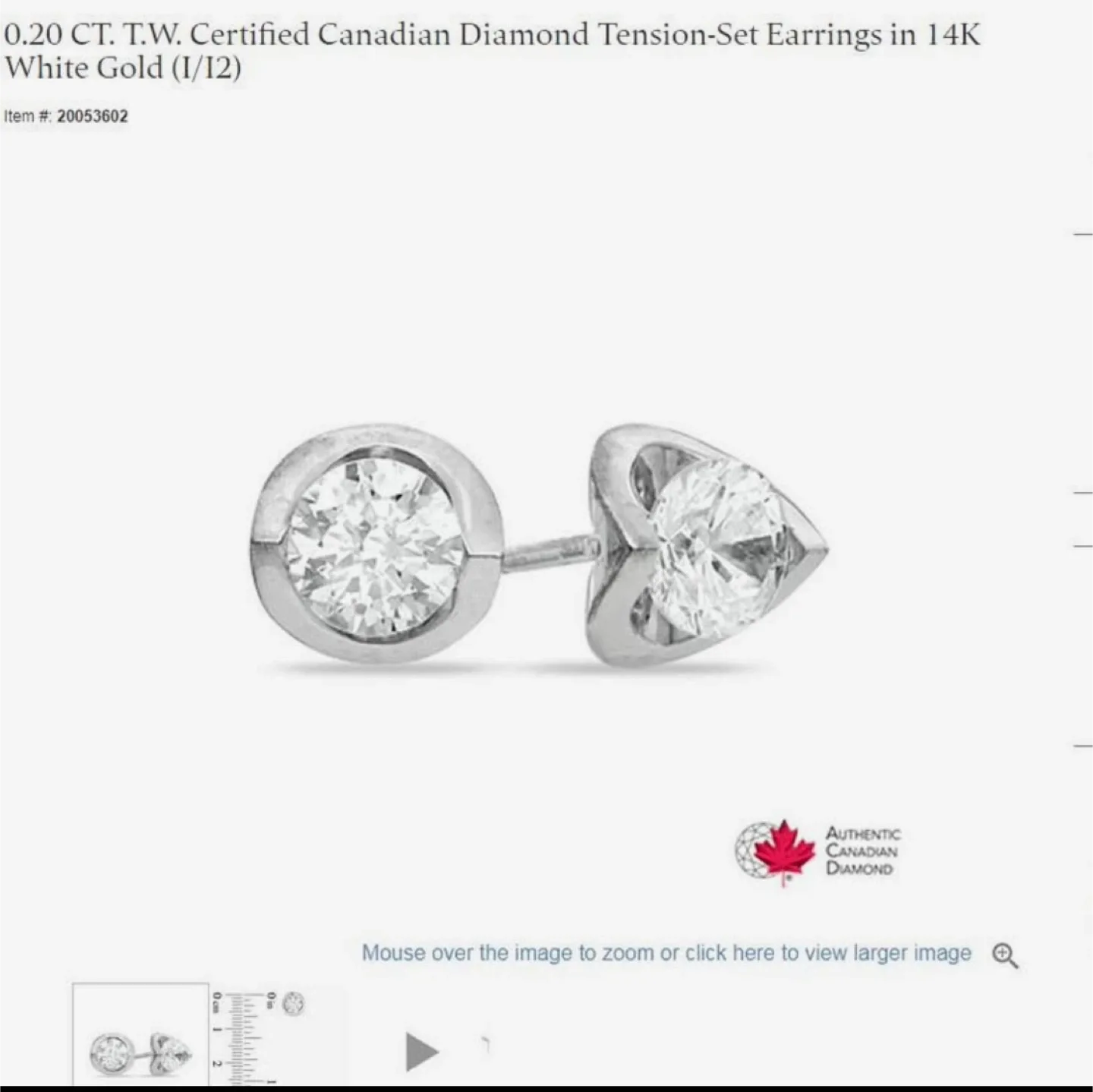 Peoples 0.20 CT. T.W. Diamond Tension-Set Earrings
