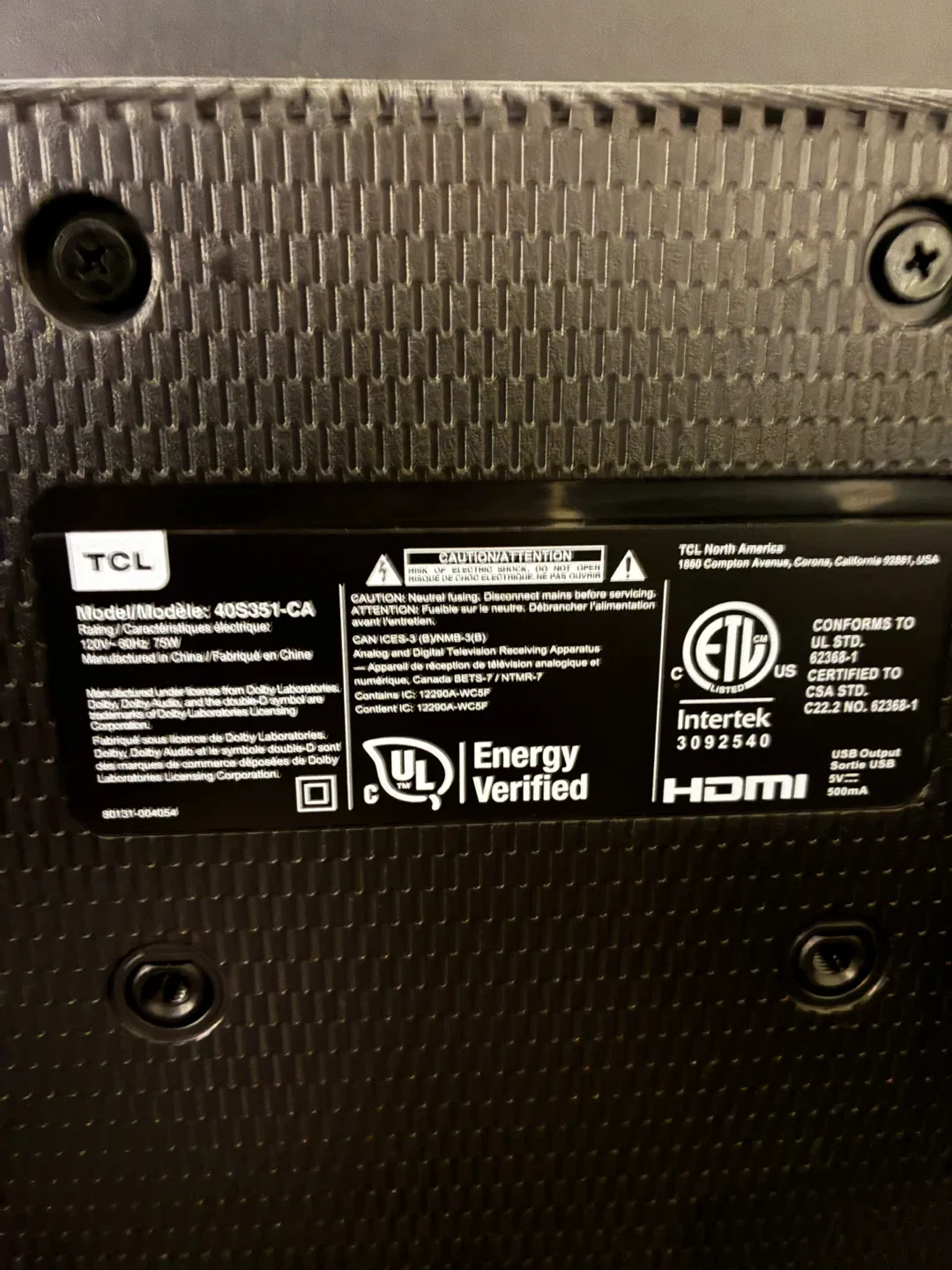 TCL 40S351-CA 40-inch Smart TV image indicator(2)