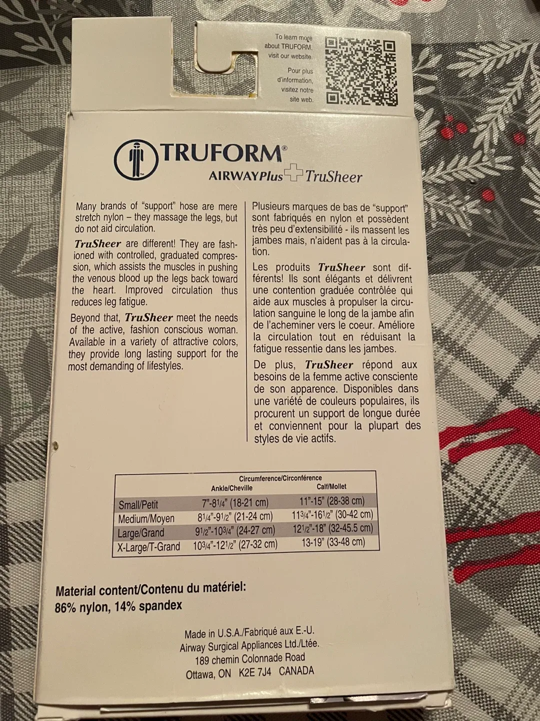 Truform Airway Plus TruSheer Compression Stockings - Black S/P image indicator(4)