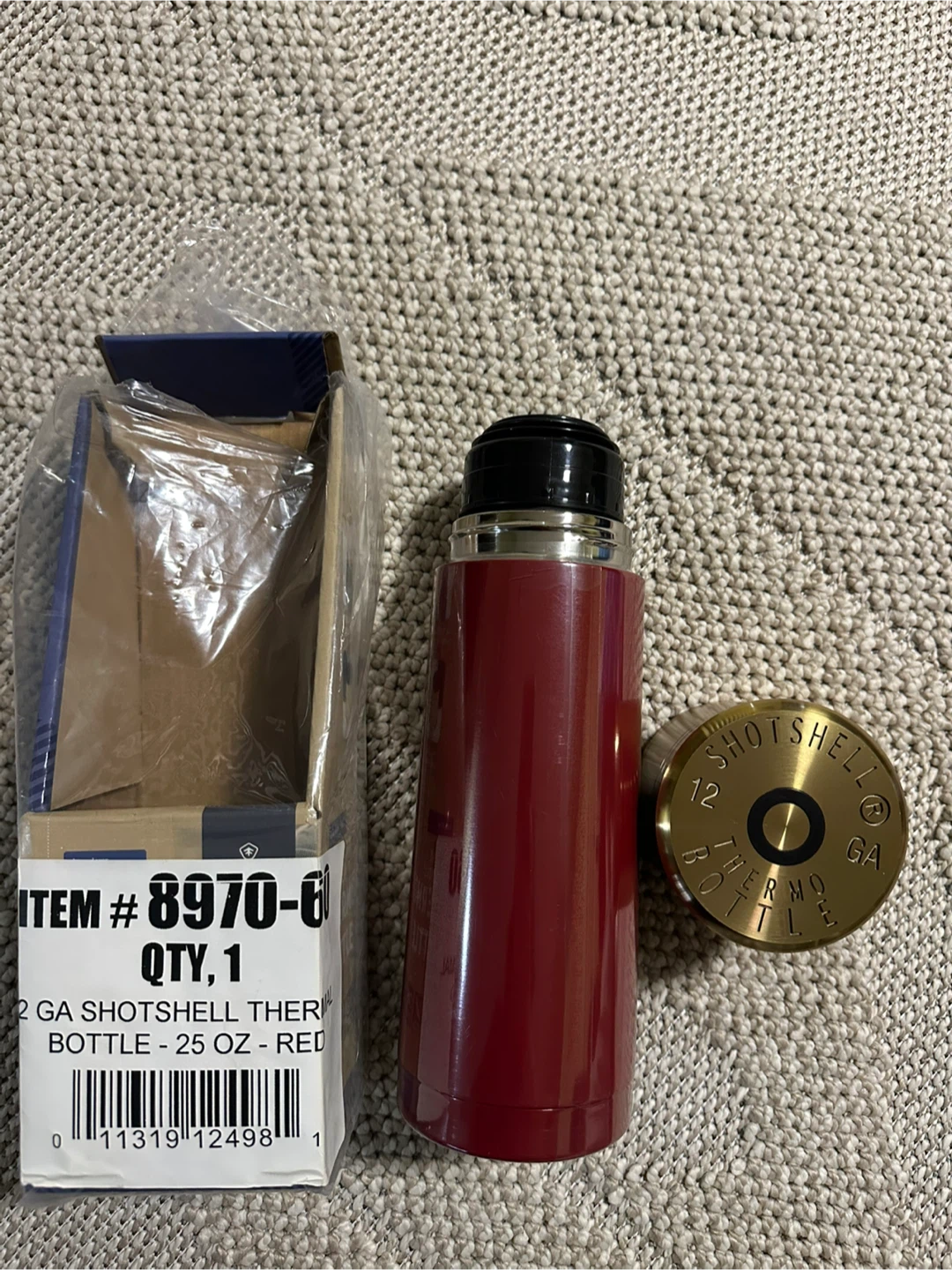 StanSport 12 Gauge Shotshell Thermo Bottle - Red