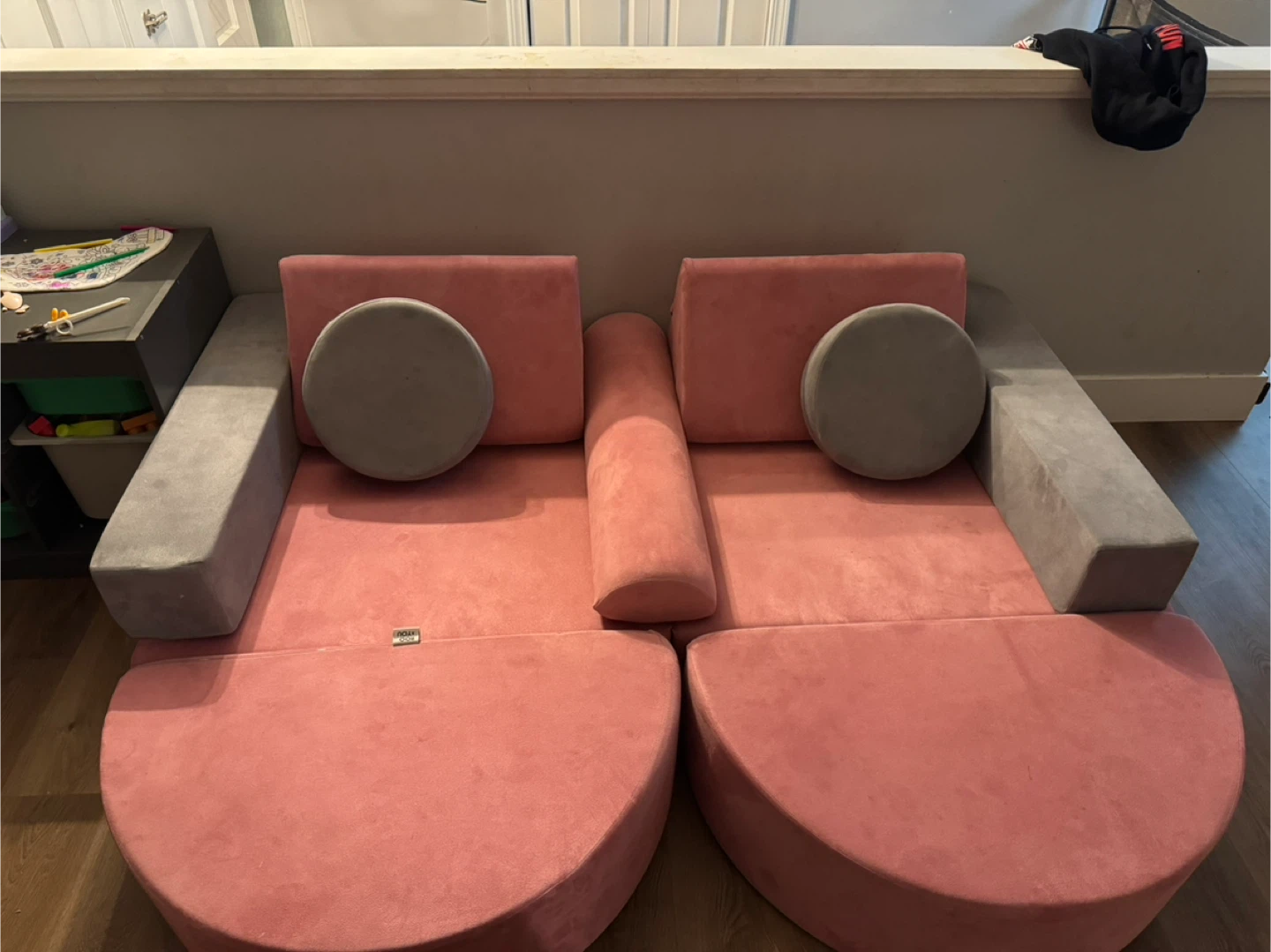 Roo & You Joey Kids Couch - Pink & Grey