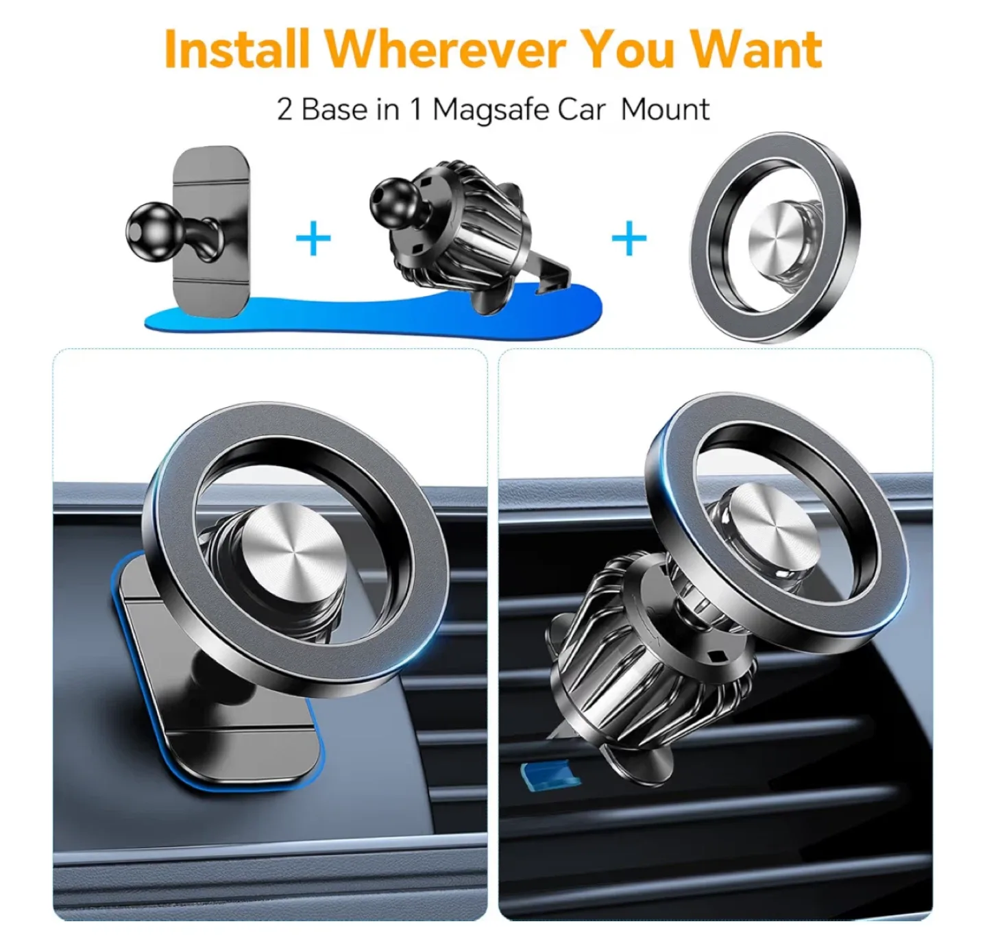 Kaistyle Magnetic Car Phone Holder Mount image indicator(2)