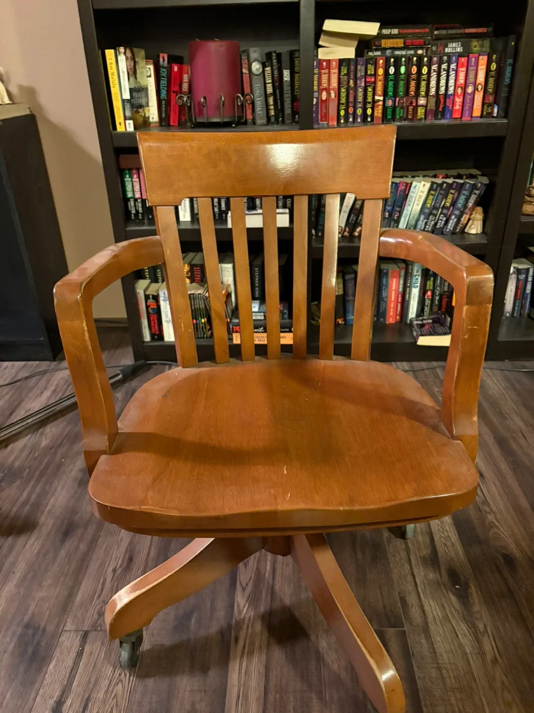 Wooden Swivel Desk Chair