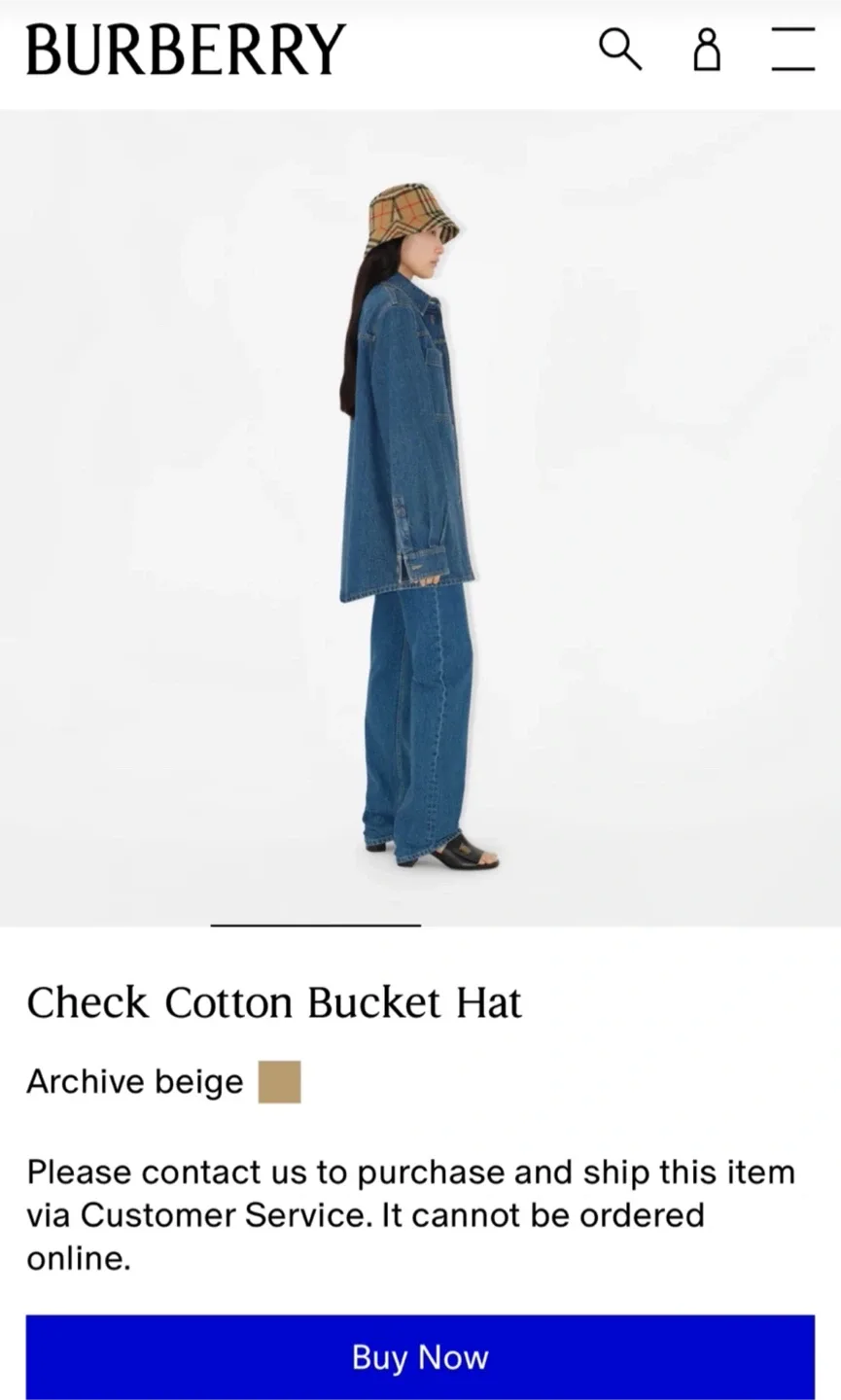 Burberry Bucket Hat – Size S image indicator(2)