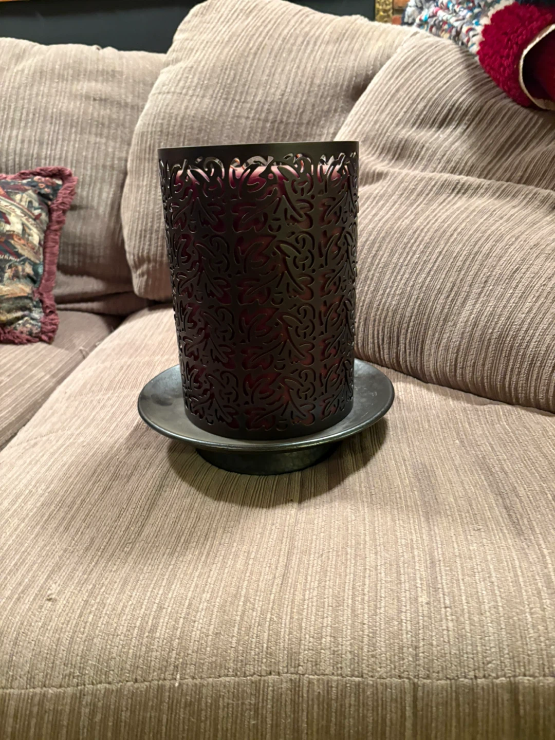 Metal Candle Holder/with 2/3 wick candles - photo 2
