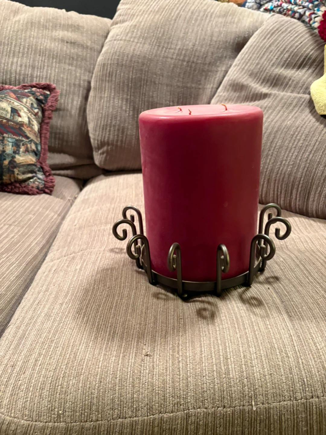 Metal Candle Holder/with 2/3 wick candles - photo 3