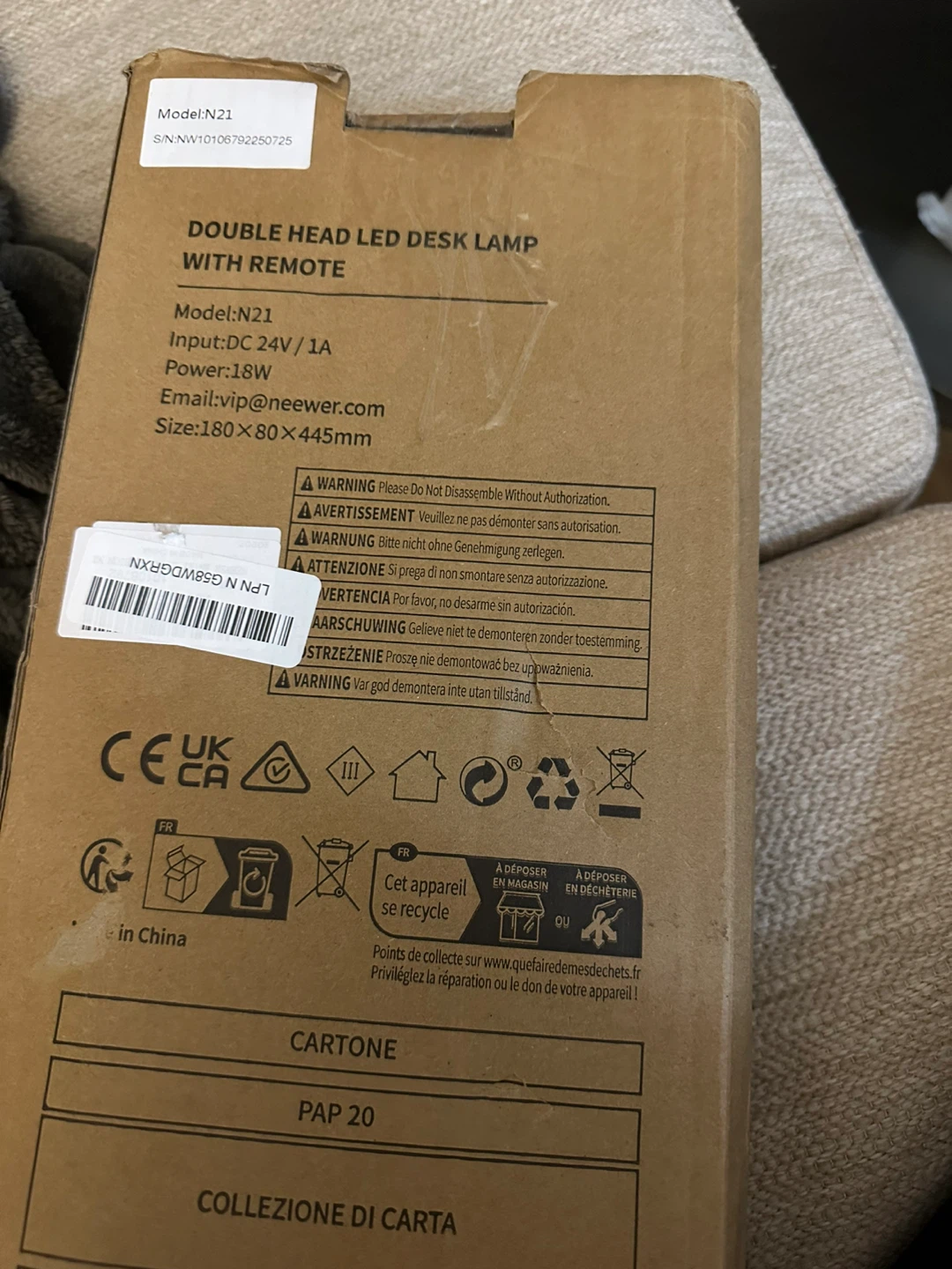 Neewer Double Head LED Desk Lamp with Remote - N21