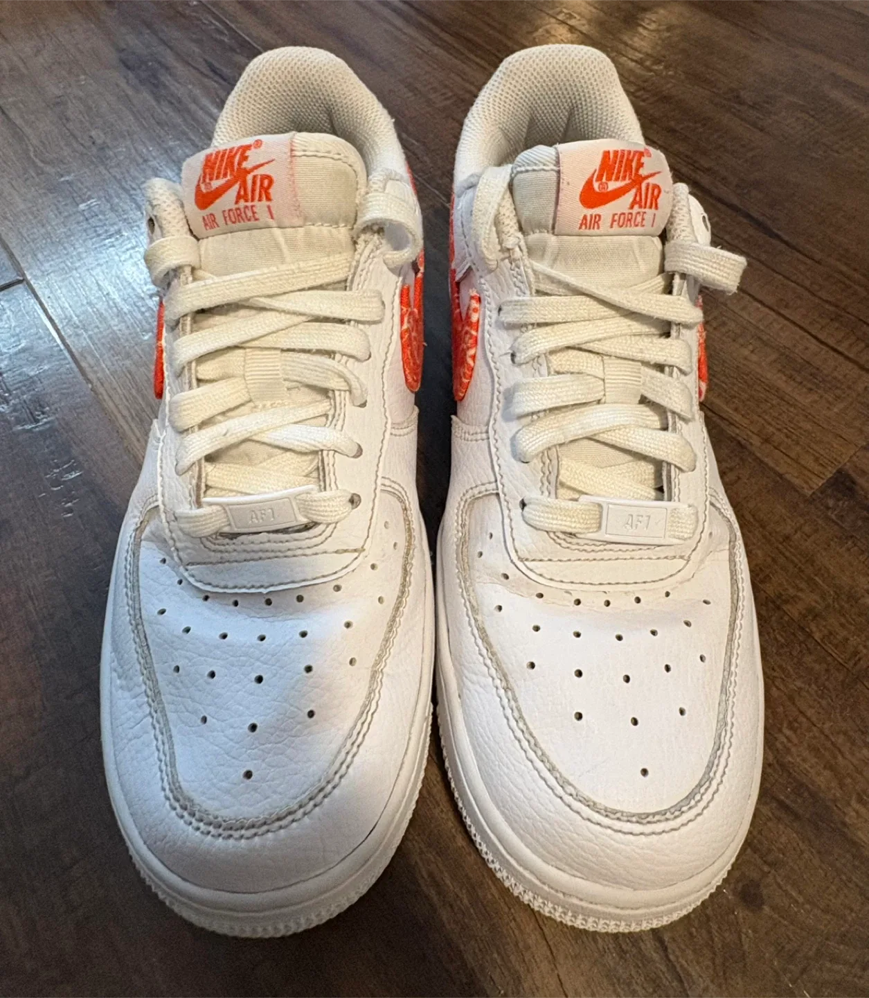 Nike Air Force 1 Orange Paisley Special Edition Shoes image indicator(3)