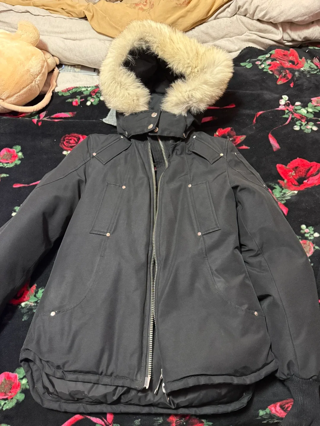 Moose Knuckles Black Winter Jacket