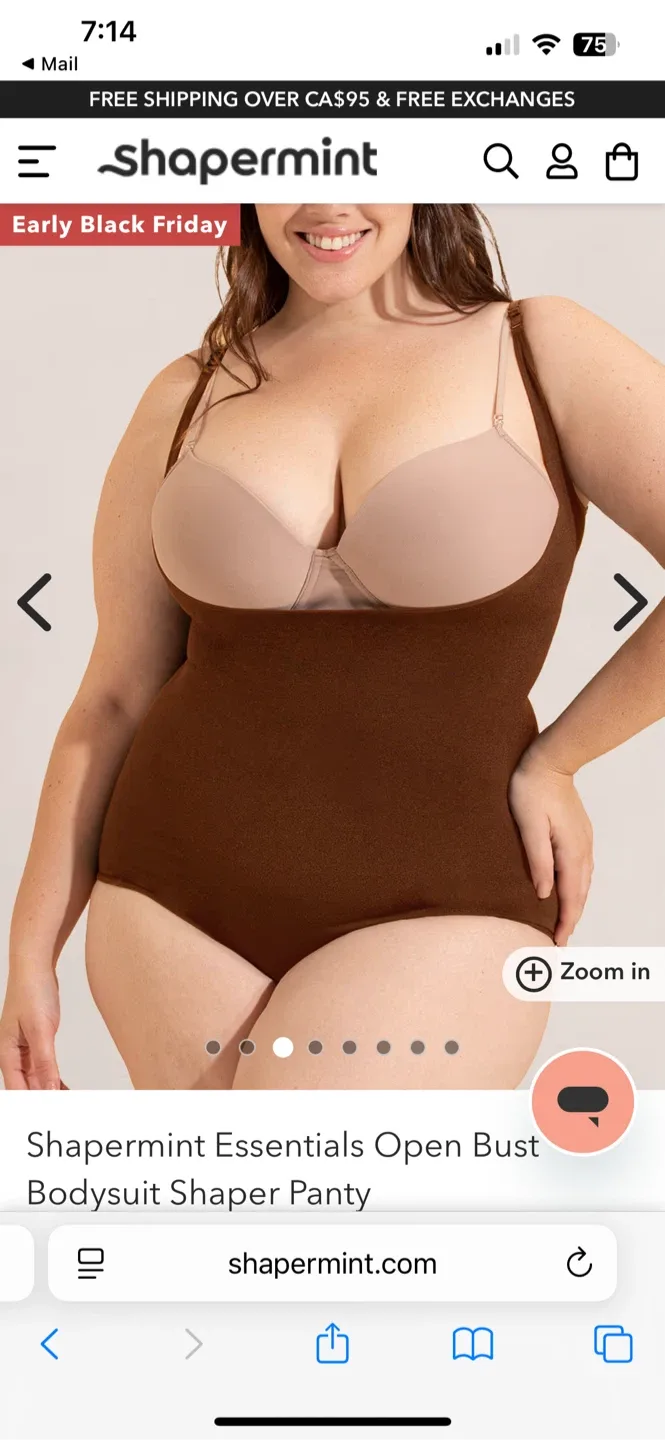 Shapermint Essentials Open Bust Bodysuit Shaper Panty - 2XL image indicator(4)