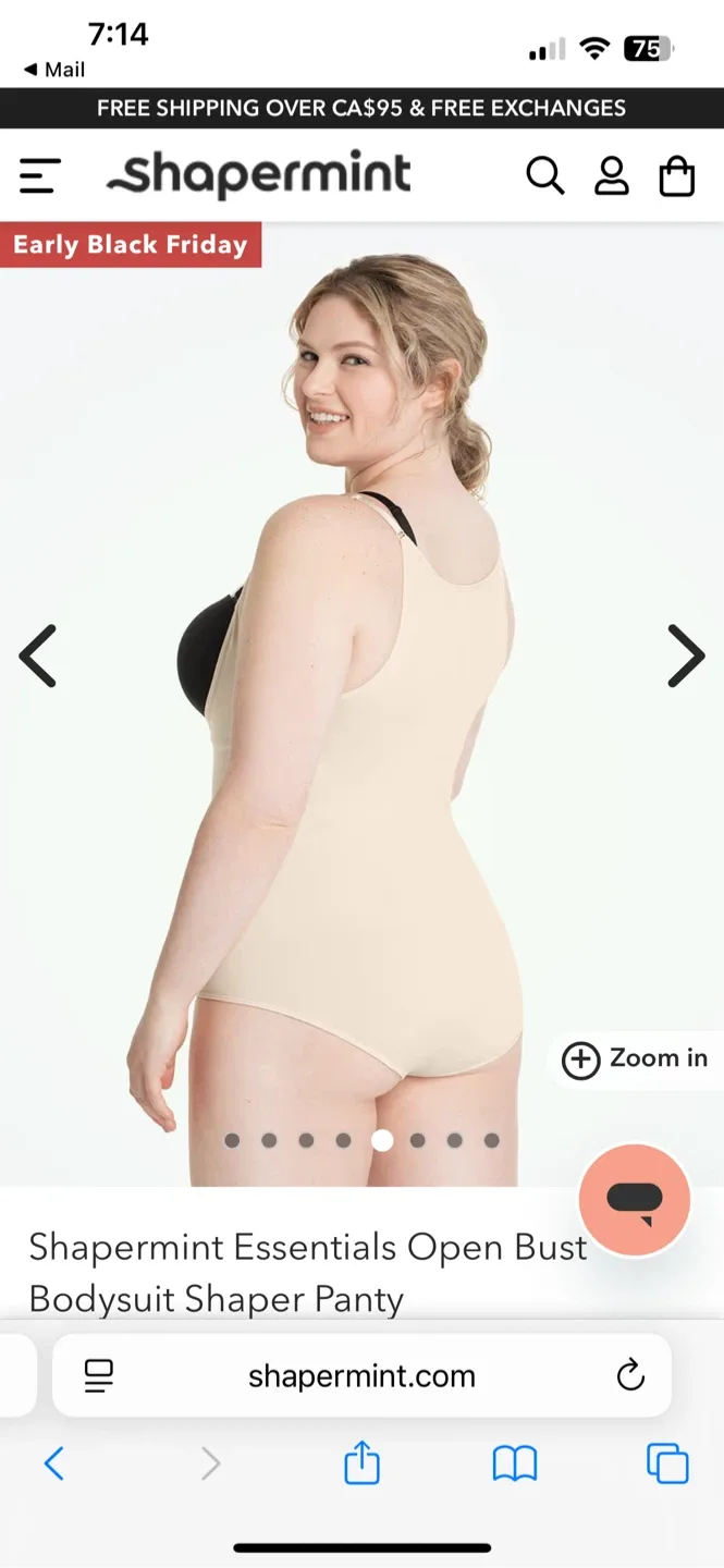 Shapermint Essentials Open Bust Bodysuit Shaper Panty - 2XL image indicator(5)