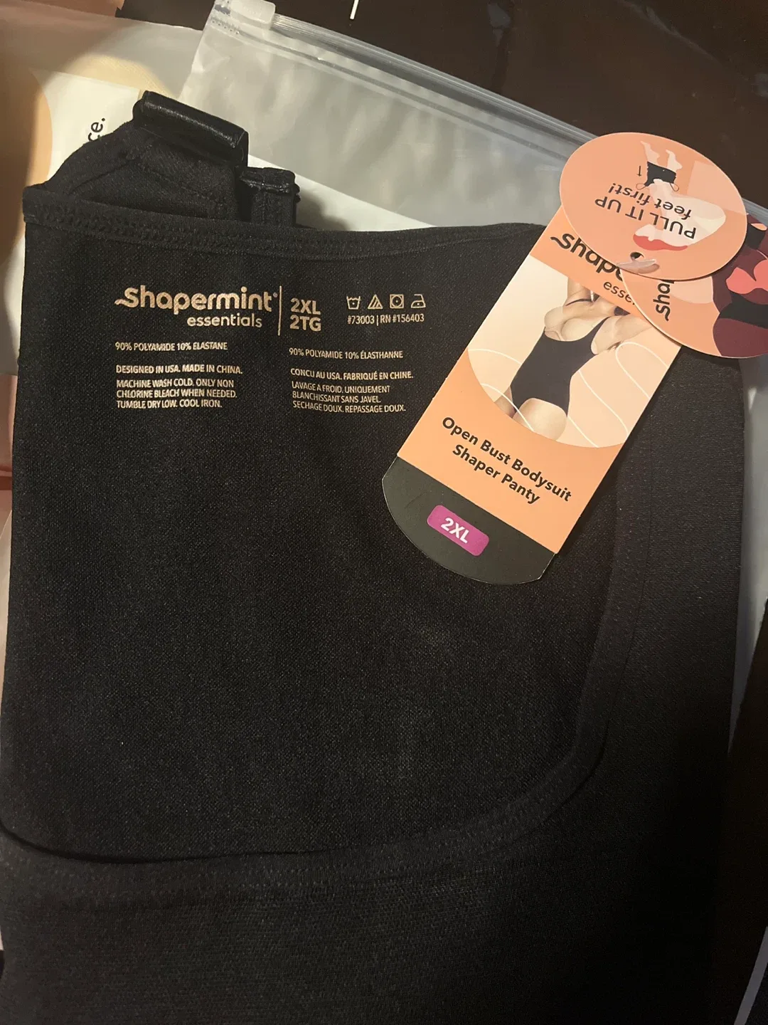 Shapermint Essentials Open Bust Bodysuit Shaper Panty - 2XL image indicator(3)