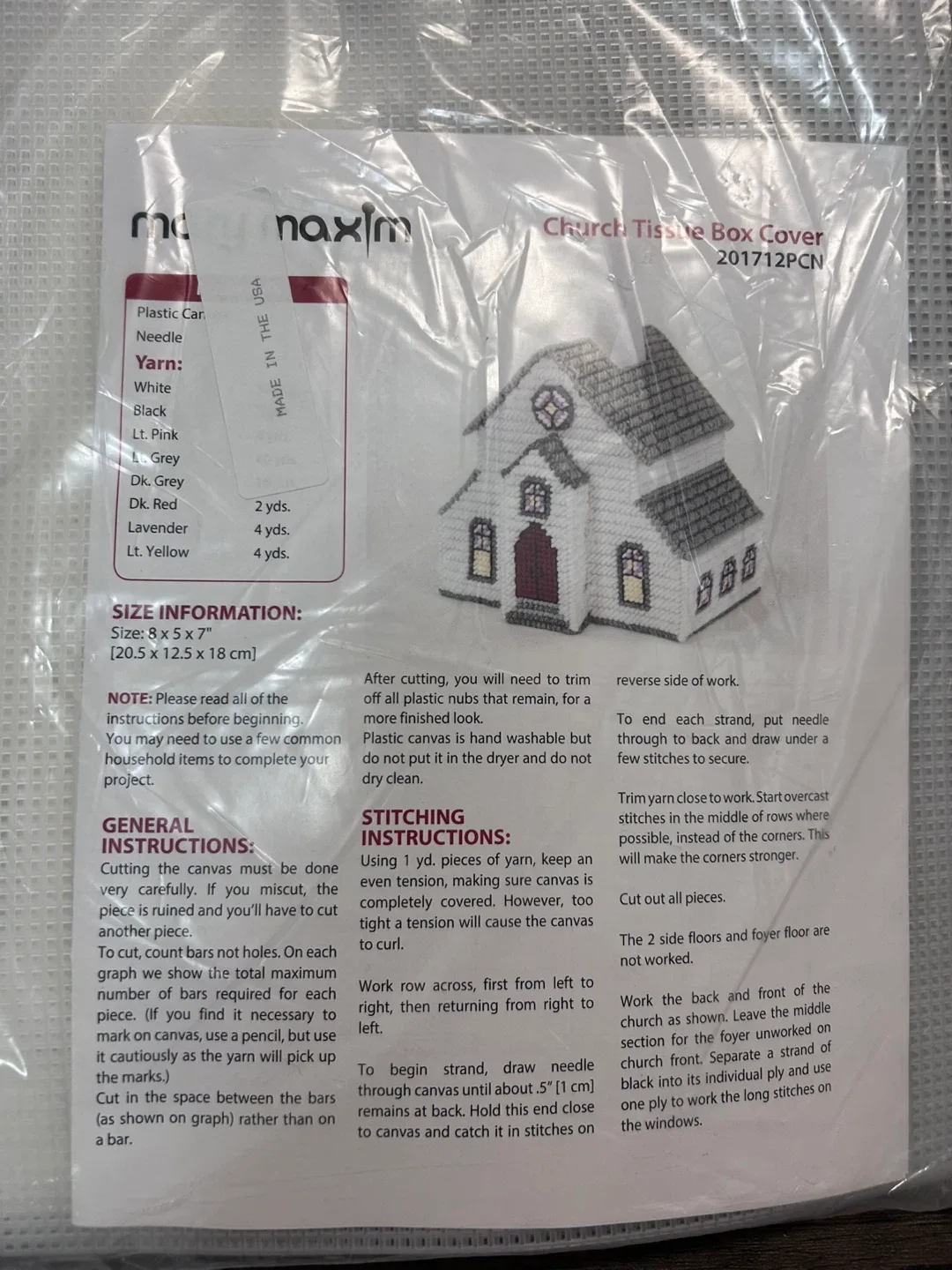 Mary Maxim Plastic Canvas Kits