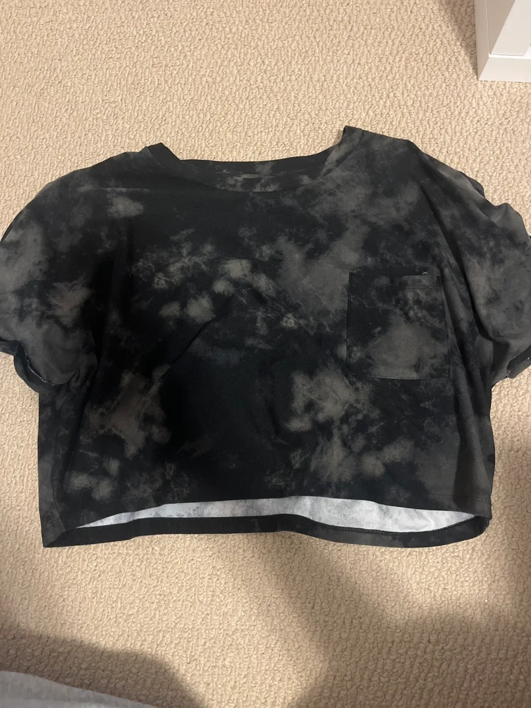 Tie Dye cropped T-Shirt with Pocket