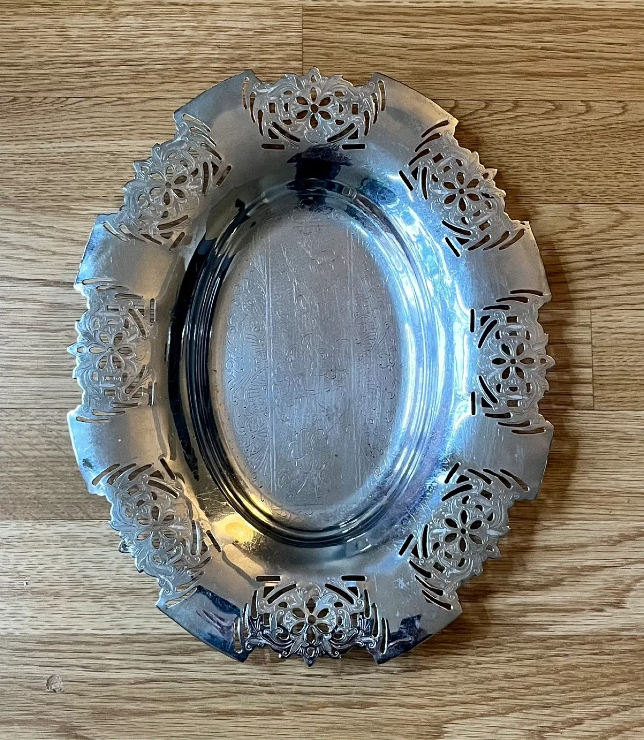Vintage Silver Plated Serving Dish