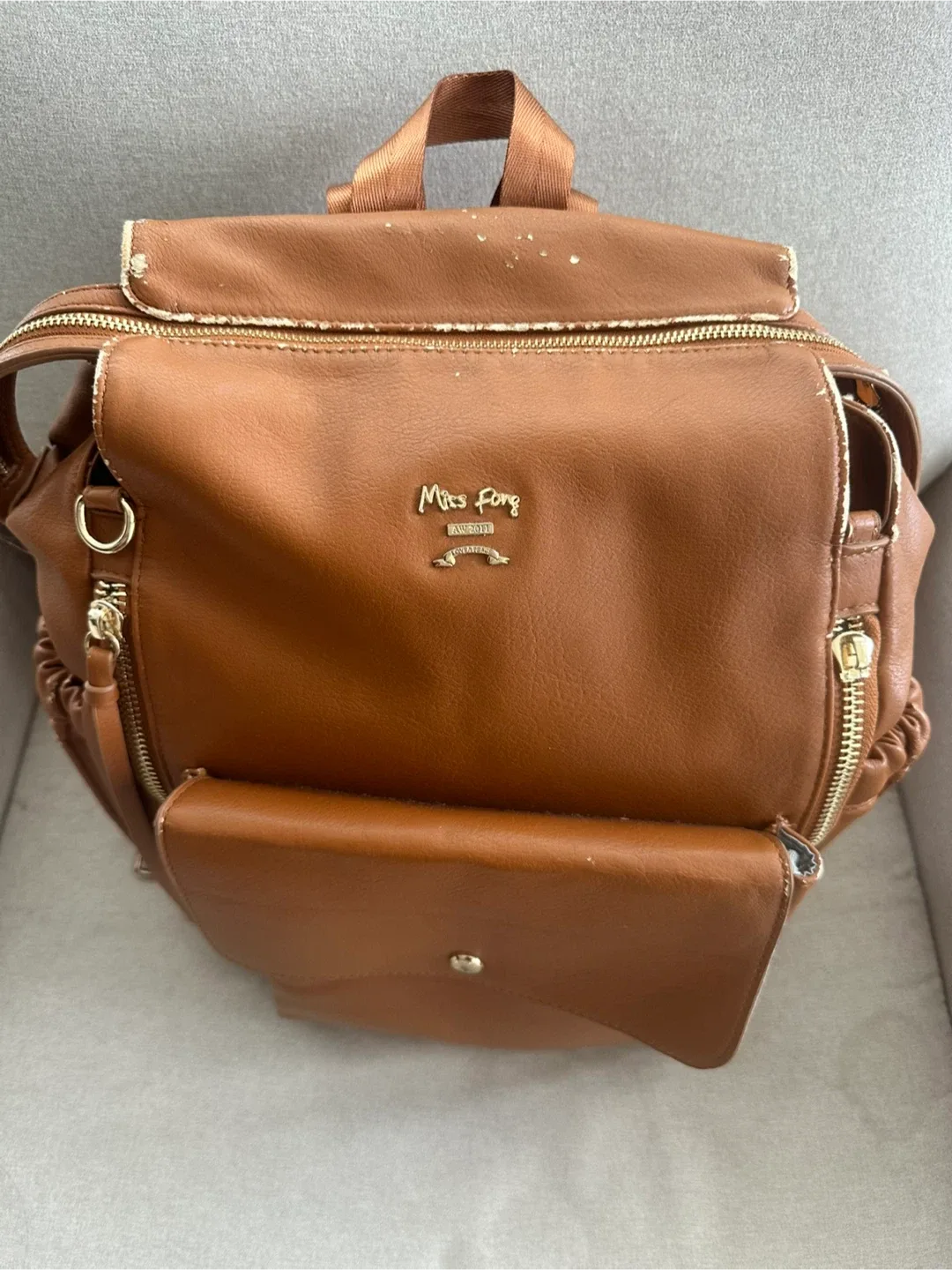Miss Fong Brown Backpack image indicator(3)