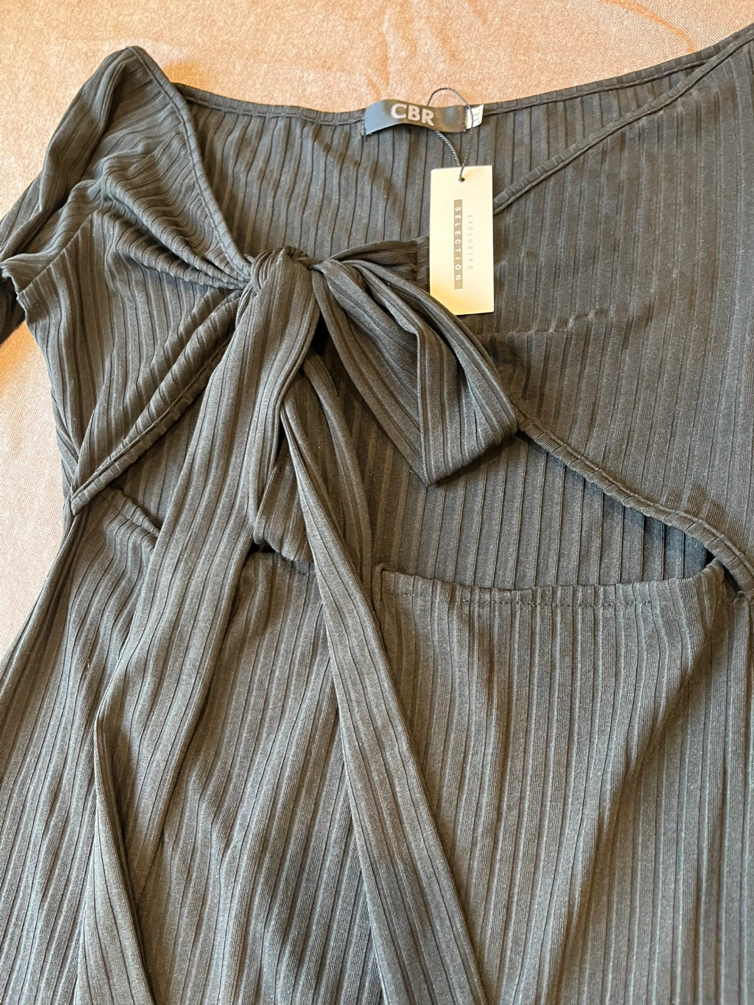 CBR Boutique Collection Black Ribbed Long Sleeve Dress - photo 2
