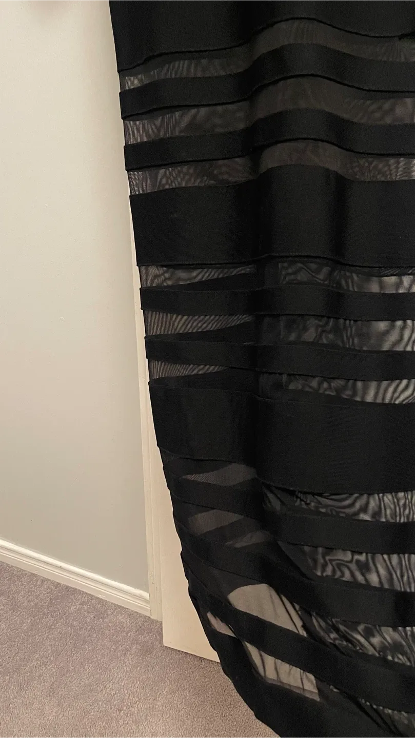 Black bandage mesh detail Dress image indicator(2)