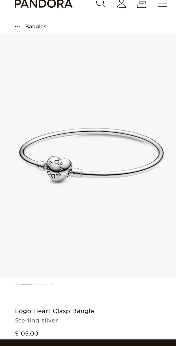 Authentic Pandora Bangle NEW image indicator(2)