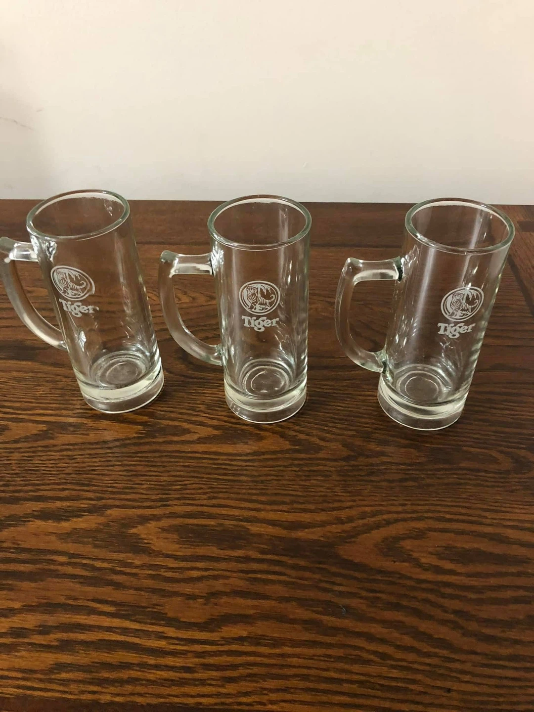Tiger Beer Glass Mugs - Set of 3