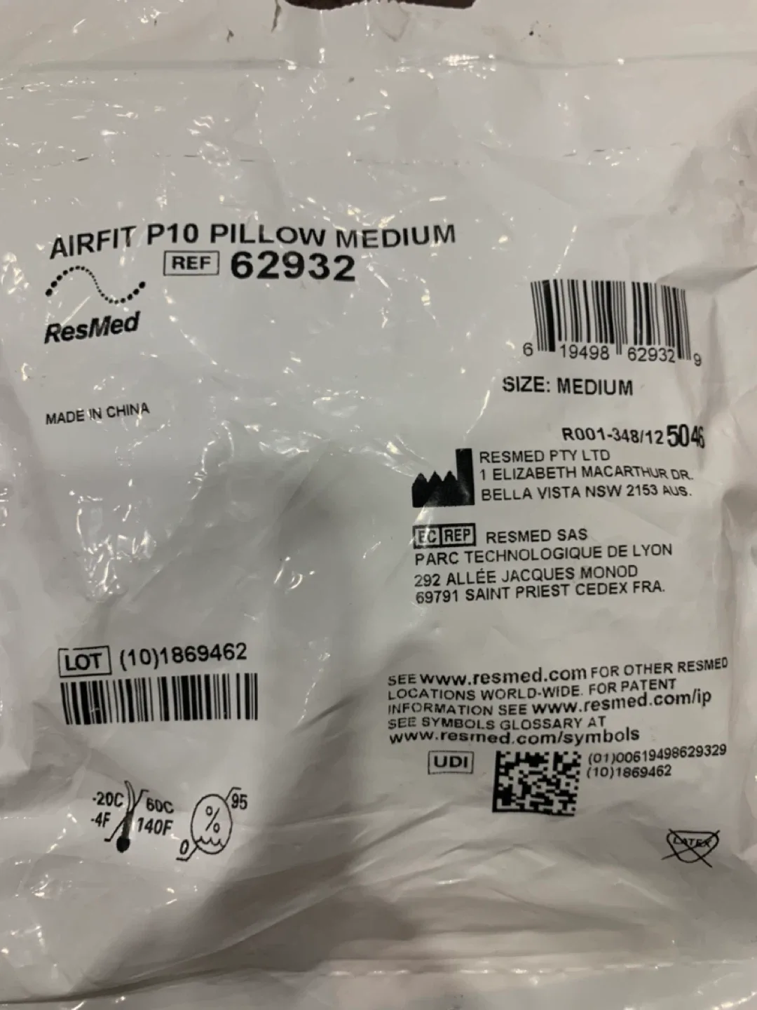 ResMed AirFit P10 Pillow - Medium image indicator(2)