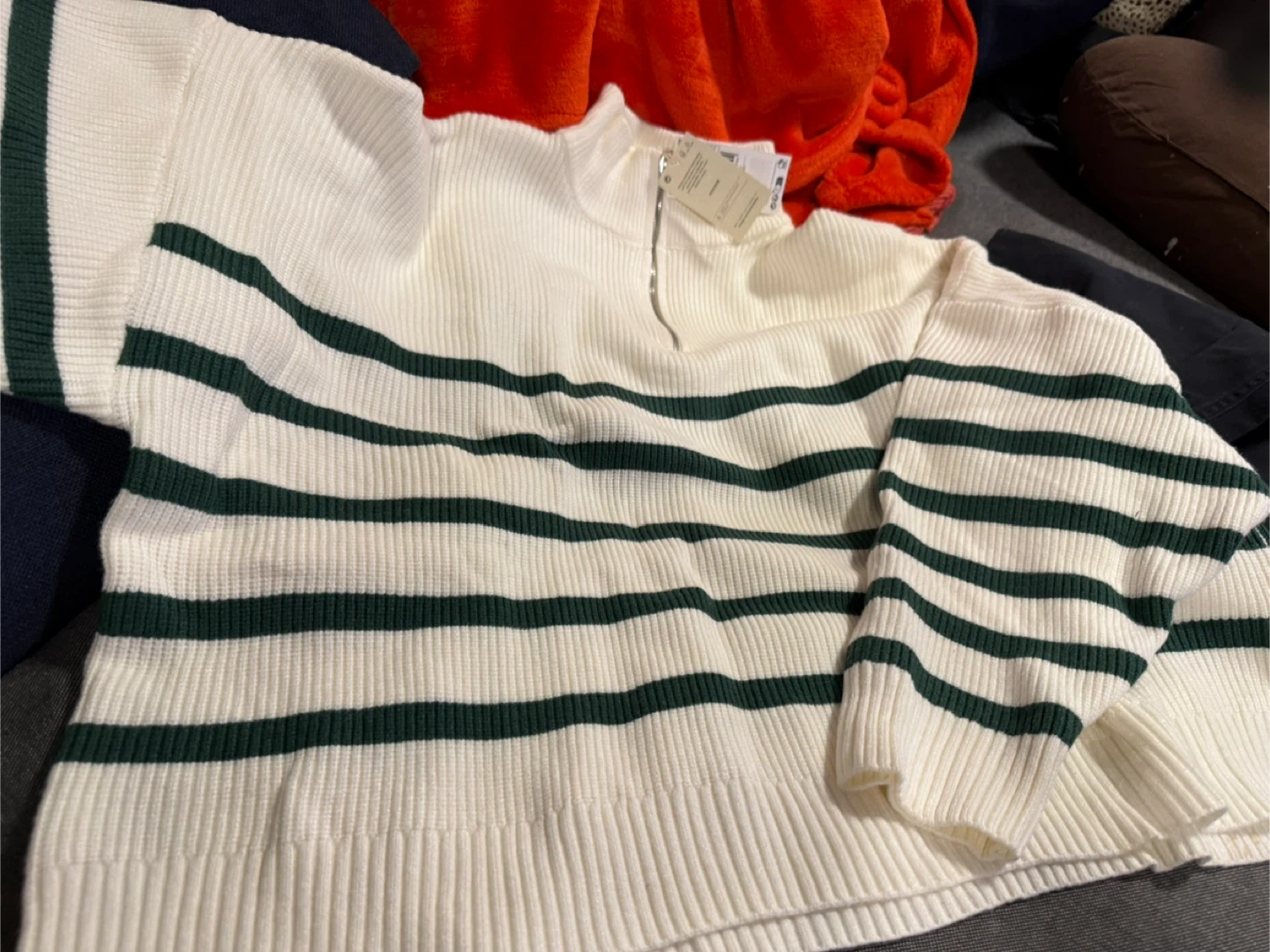 Unisex Striped Knit Sweater - Size XXL - photo 4