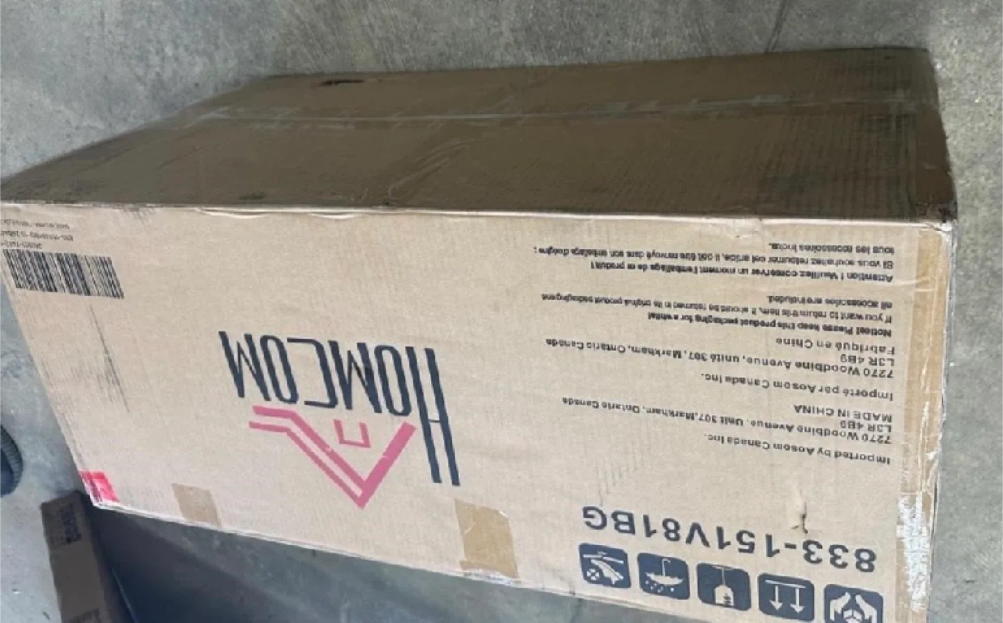 HOMCOM Storage Ottoman, Beige