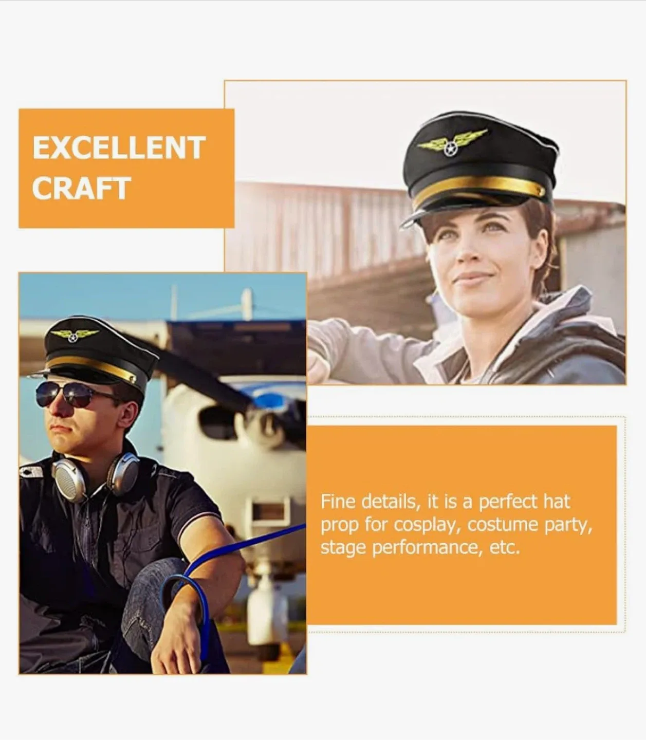 Pilot Hat Costume Accessory image indicator(2)