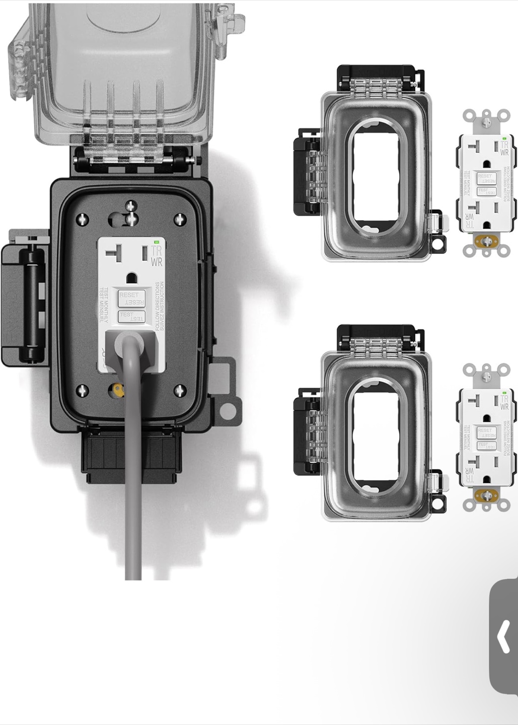ELEGRP 20 Amp Tamper Resistant GFCI Outlet - White - photo 2