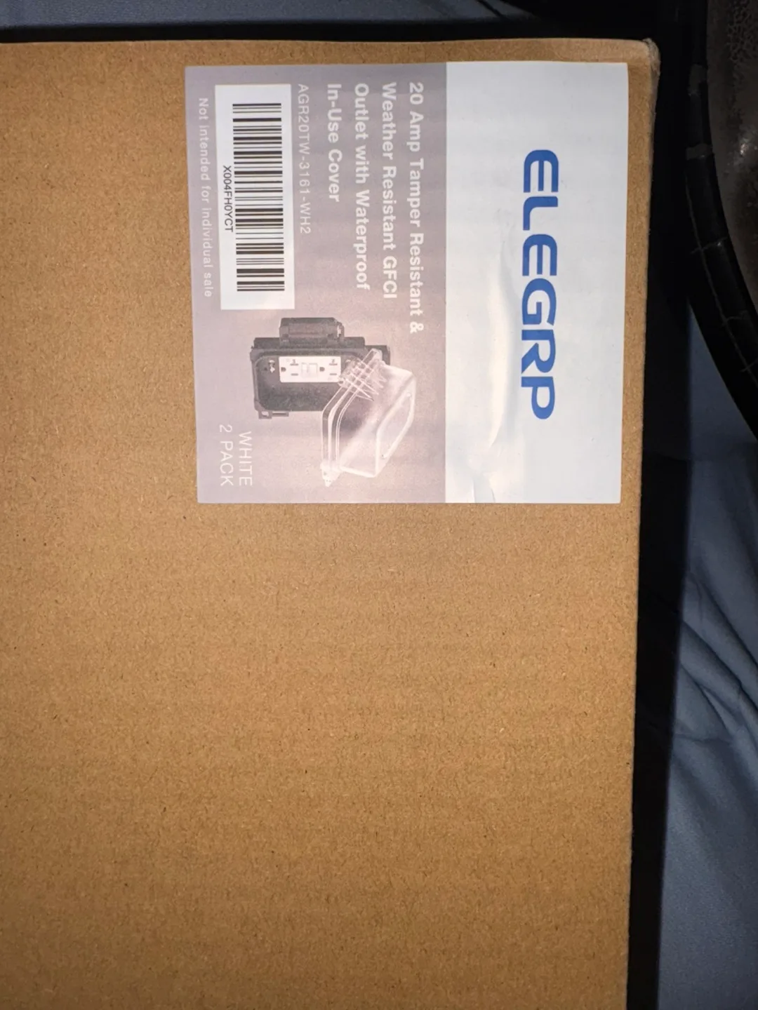 ELEGRP 20 Amp Tamper Resistant GFCI Outlet - White