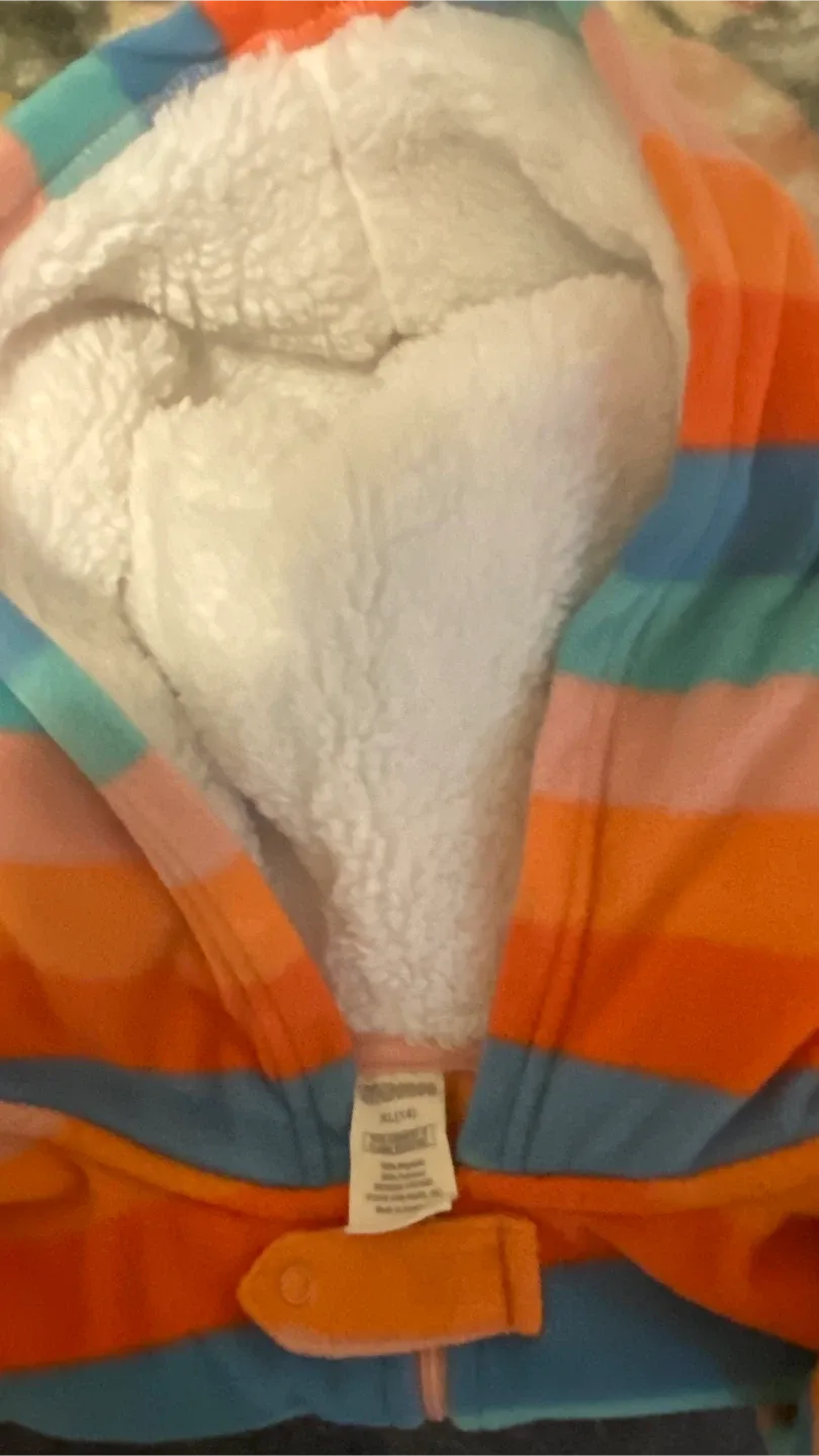 Gymboree XL(14) Striped Fleece Onesie image indicator(5)
