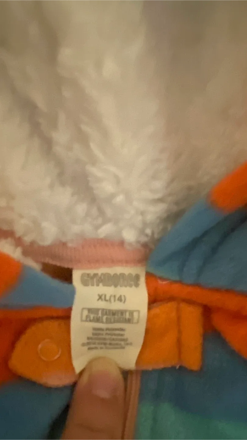 Gymboree XL(14) Striped Fleece Onesie image indicator(4)