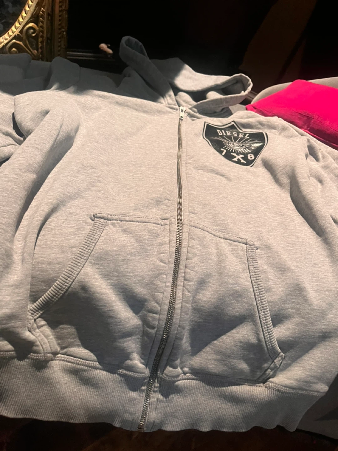 Diesel Grey Zip-Up Hoodie - photo 4
