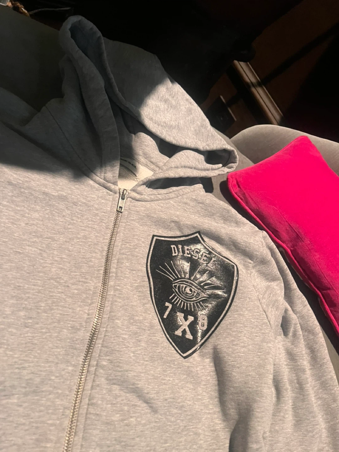 Diesel Grey Zip-Up Hoodie - photo 2