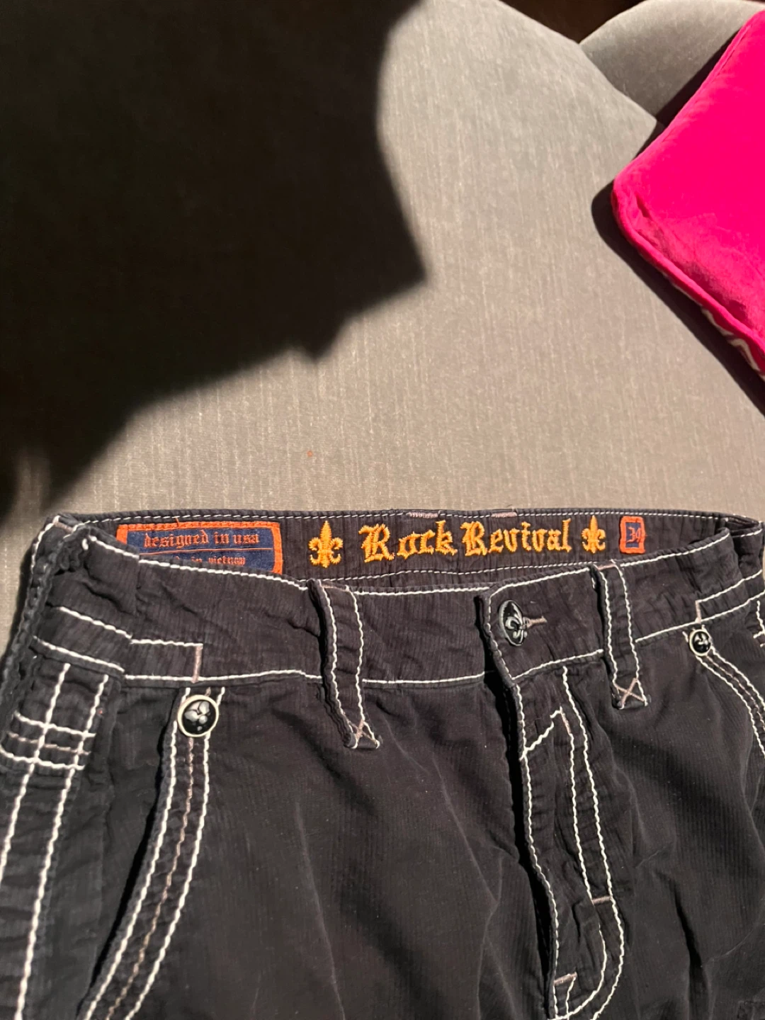 Rock Revival Black Cargo Shorts - Size 34 - photo 2