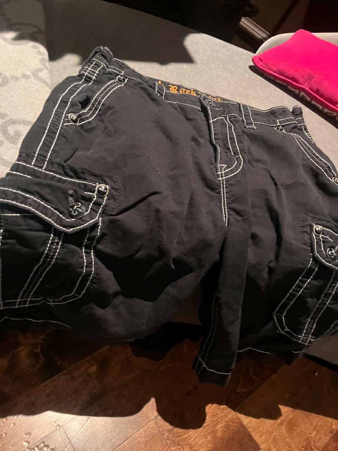Rock Revival Black Cargo Shorts - Size 34 - photo 4