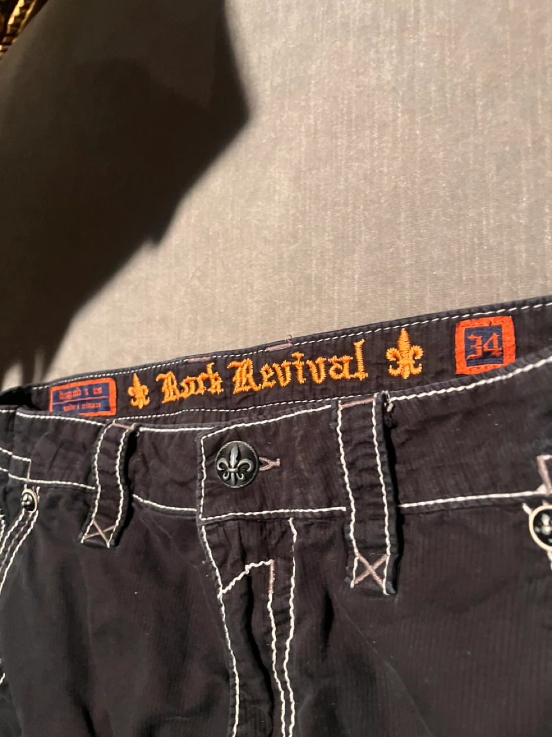 Rock Revival Black Cargo Shorts - Size 34 - photo 3