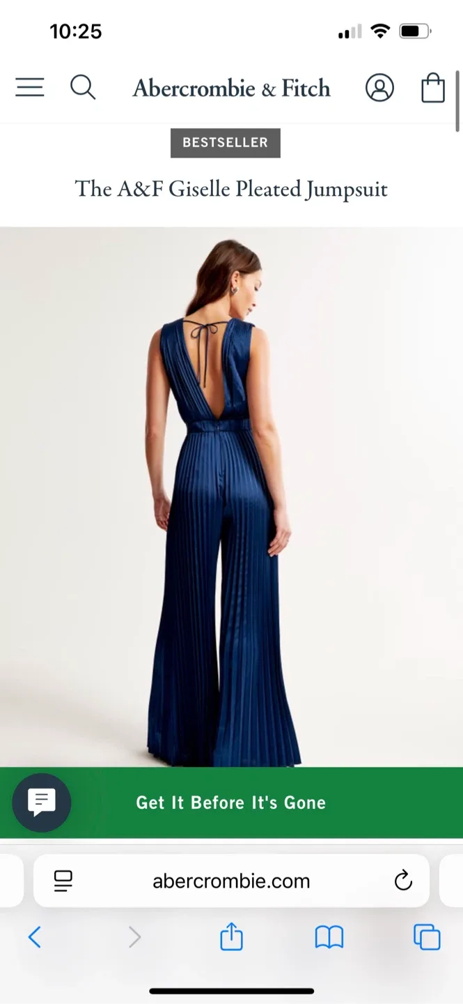 Abercrombie & Fitch Giselle Pleated Jumpsuit - Large image indicator(5)