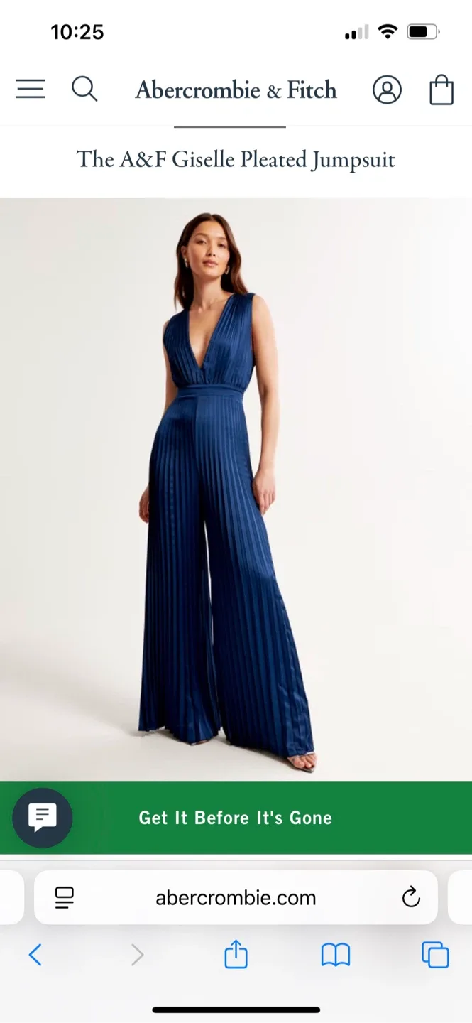 Abercrombie & Fitch Giselle Pleated Jumpsuit - Large image indicator(4)