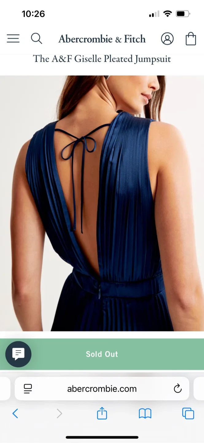 Abercrombie & Fitch Giselle Pleated Jumpsuit - Large image indicator(7)