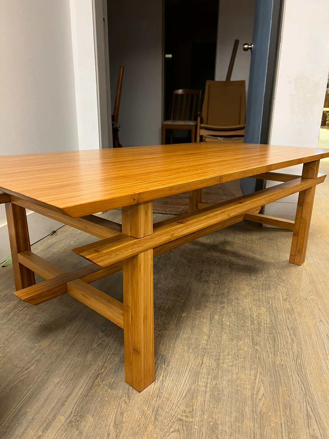 Solid bamboo coffee table - photo 2